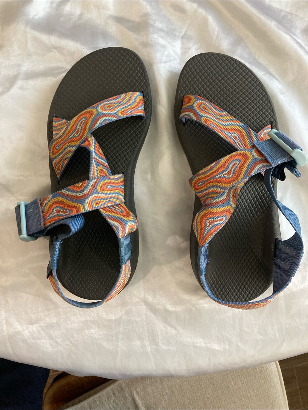 Chaco Women's Multicolor Strappy Sandals with Black Footbed